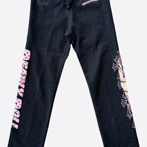 Chrome Hearts Black & Pink Deadly Doll Sweatpants